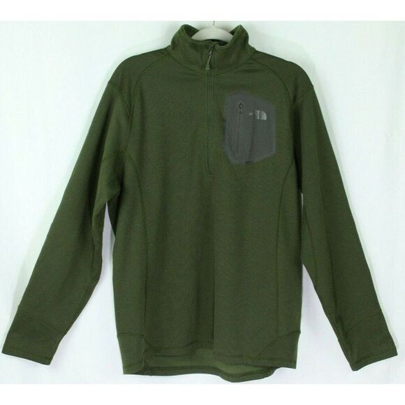 The North Face Other - North Face Shirt Large Mens Half Zip Pullover Fleece Thermal Pocket Green